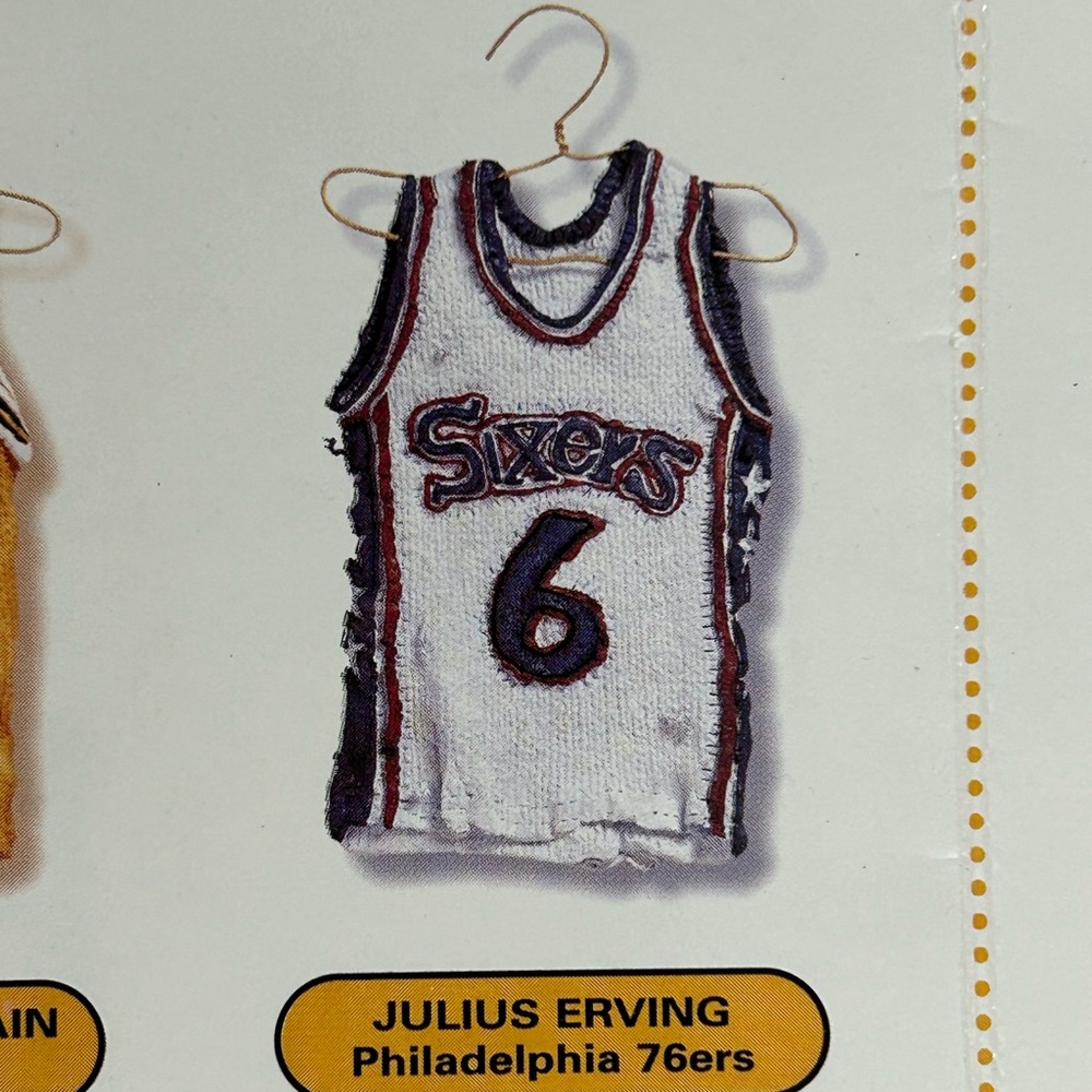 Vintage 90s Julius Erving Philadelphia 76ers NBA Locker Room StarHangers Jersey
